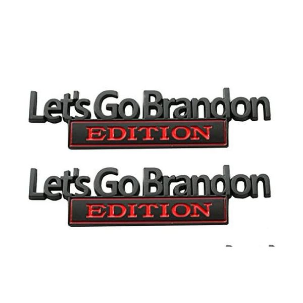 Adesivos de carro 2pcs Let Go Brandon Edition Emblems adesivo Decal