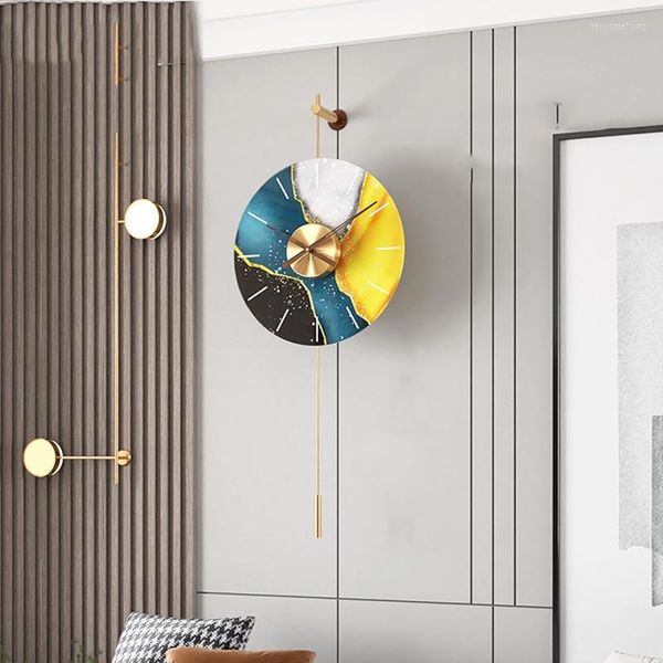 Relógios de parede modernos relógios elegantes quarto de luxo exclusivo assistir arte industrial de tamanho grande recaridade decoração de casa pared