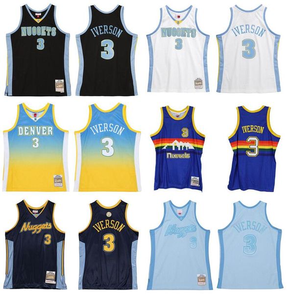 Özel basketbol formaları dikişli allen Iverson Mitchell Ness 2006-07 Hardwoods Classics S-6XL Erkek Kadın Çocuklar Retro Jersey