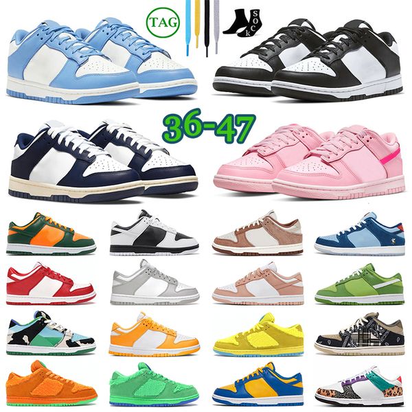 Moda uomo donna scarpe da corsa sneakers traspiranti rosa inzuppato panda nero grigio nebbia scarpe sportive comode e resistenti all'aperto di alta qualità grandi taglie 35-47