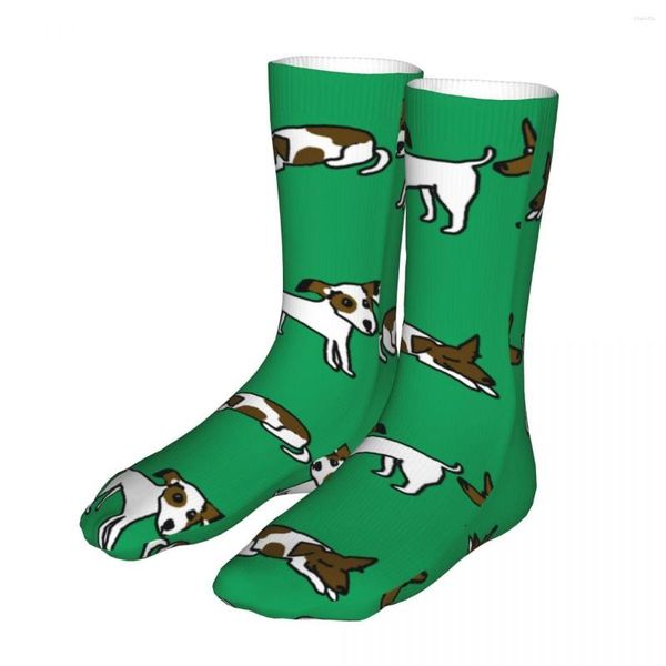 Herrensocken Lustiger grüner Jack Russell Terrier Damen 2023 Herren Fahrrad