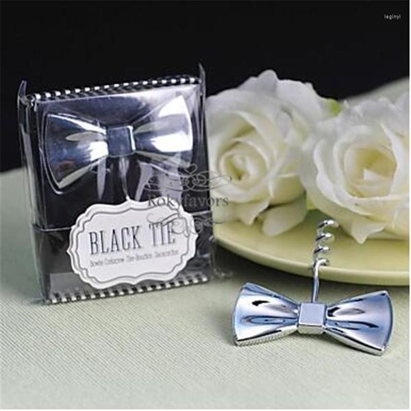 Party Favor 50PCS Chrome Black Tie Fliege Korkenzieher Weinöffner Hochzeitsgeschenke Brautparty Jubiläumsgeschenke Event Giveaways Ideen