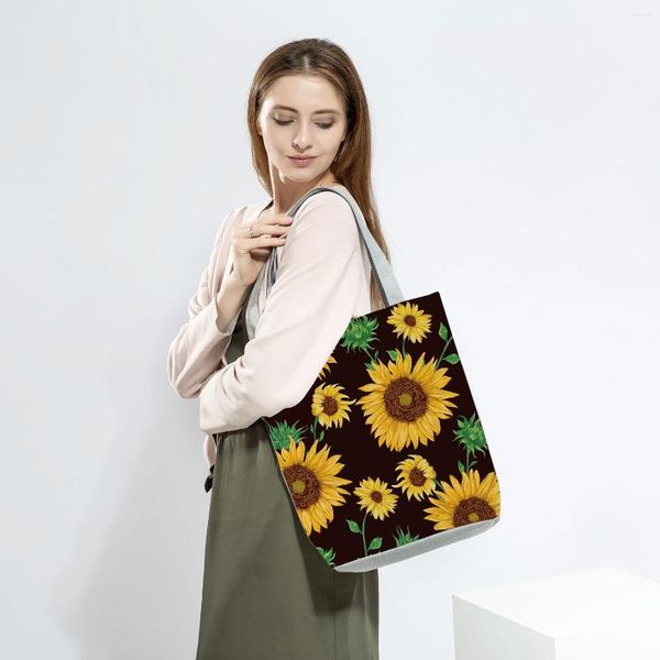 Evening Bags Tote With Bird Flower Print Reusable Grocery Shopper Shoulder Bag Foldable Commut Totes Gift Women's Handbag Outdoors Packs