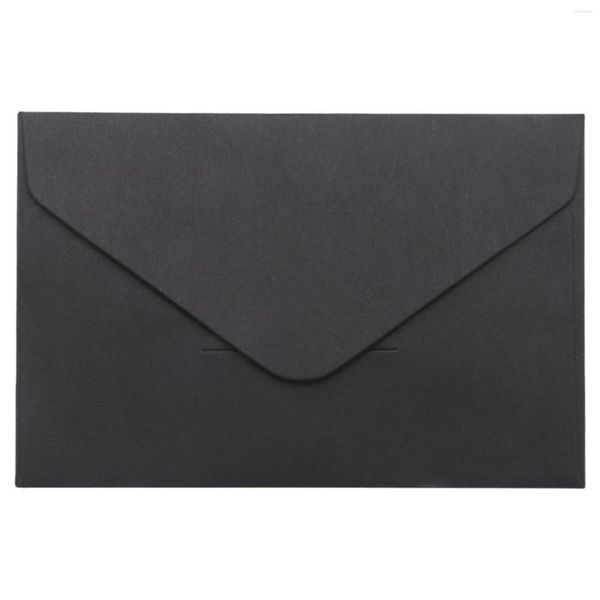 Confezione regalo 20 buste buste per finestre in carta bianca classica Kraft buste per buste per inviti di nozze (nero)