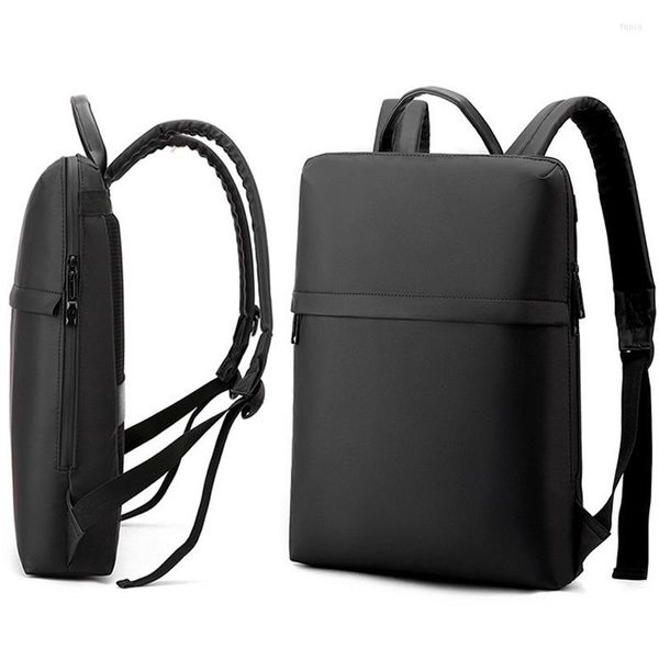 Backpack 2023 Ultra-Fiin, 14 polegadas Computador Computador Coreano Viagem Nylon Masculino Homem Luz Água à prova d'água