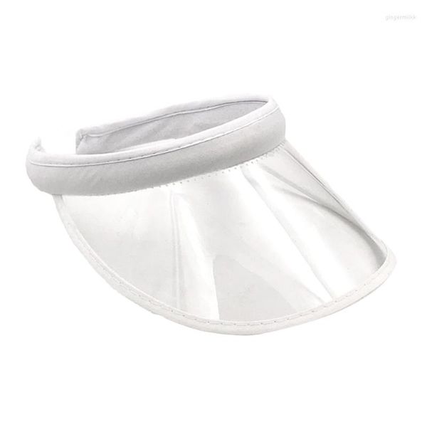 Cappelli a tesa larga Visiera parasole in plastica colorata trasparente Visiera da donna Cappello estivo Parasole per golf