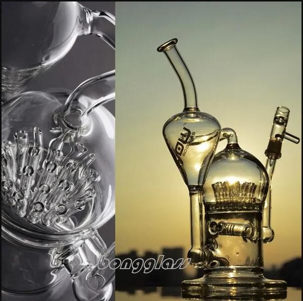 10.7 pollici Narghilè Percolatore Pipa ad acqua Fumo Febbraio Bong per uova Klein Recycler Dab Rigs chicha Bubbler Con giunto 14mm