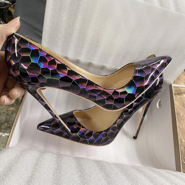 Scarpe eleganti NoEnName_Null-Tacchi alti colorati da donna in pizzo meno splendidi stampati sexy sottili per discoteche