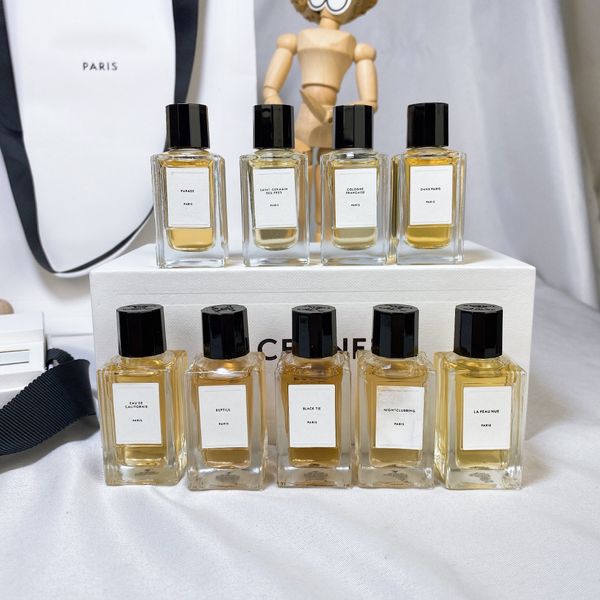 Perfume 10ml 9Pupe Set Eau de Parfum Fragrância Neutra Longa Bom Slorte EDP Paris Man Women Travel Spray 9 em 1 Kit de Caixa de Presente de Amostra de Colônia 9pcs