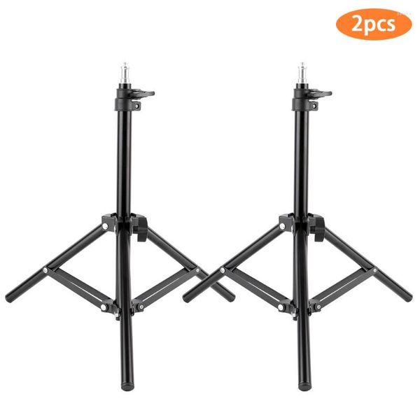 Tripés 2pcs 68cm POXH VIDIO ESTUDIO DE VÍDIO Tripé Suporte de tripé com 1/4 de parafuso para suporte de lâmpada de lâmpada de caixa macia Montagem flash de flash