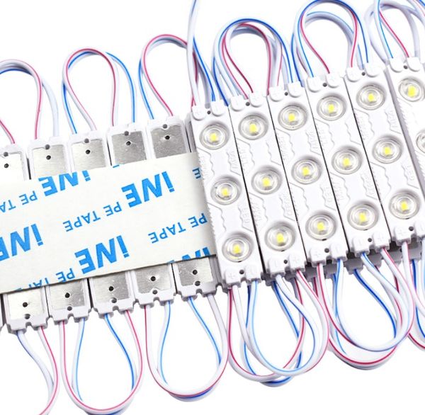 2835SMD Iniezione LED Sign Module Light DC12V 3LED Luminosità Retroilluminazione per cartello pubblicitario impermeabile per esterni