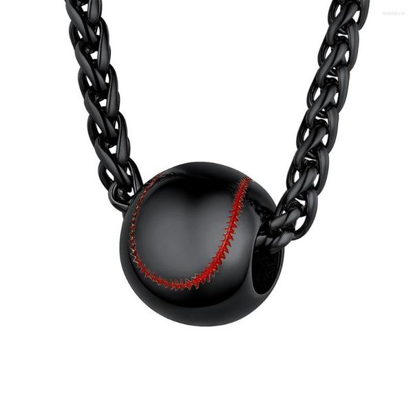 Anhänger Halsketten Mode Sport Stil Dreidimensionale Baseball Halskette Männer Titan Stahl Frauen Pullover Kette Amulett
