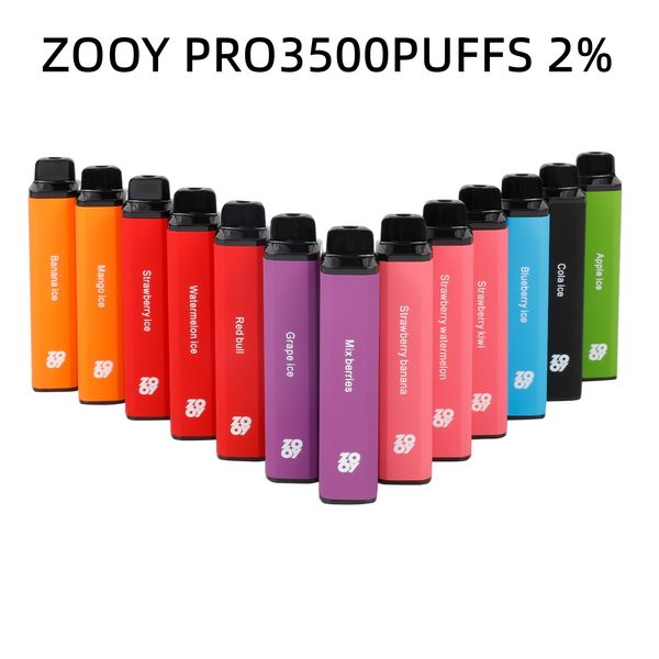 Zooy Legend 3500 Puffs E-Zigarette Einweg-Vape-Pen-Netzspule 2% PUFF 3500 650 mAh Verdampfer-Stick-Vapor-Kit 10 ml vorgefülltes Kartuschengerät