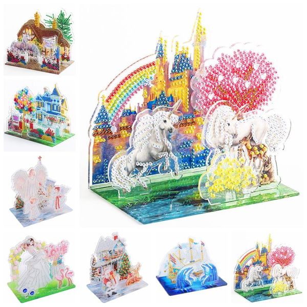 Stich 3d DIY Spezial geformte Diamantmalerei Dreißigales Puzzle -Bild -Kreuzstich -Kits Crystal Arts Home Decor