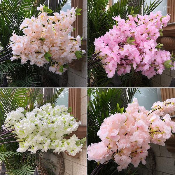 Flores decorativas Pólen artificial Pólen vermelho Cherry White Cherry Falsa Planta de seda Bonsai Festa de casamento Home Bouquet Decoração DIY