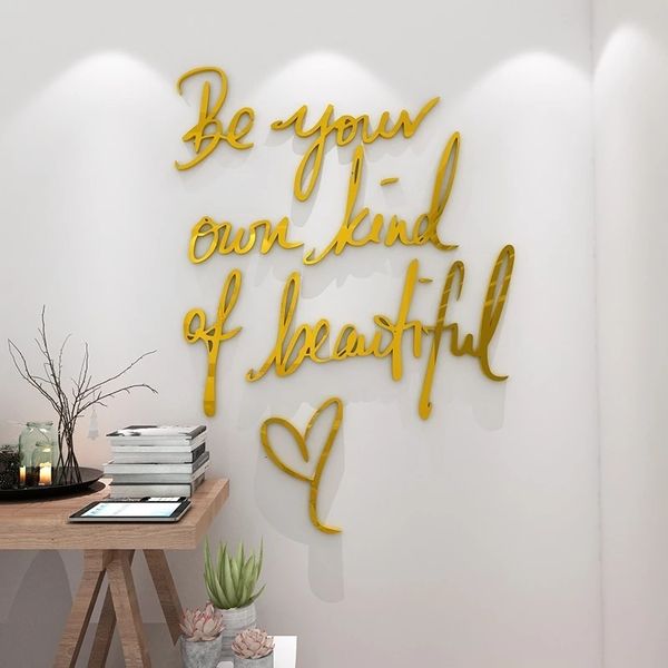 Sfondi Be your kind of beautiful Decal Family Vinyl Wall Sticker Citazioni Lettering Words Soggiorno Sfondo Decorativo Decor 230505