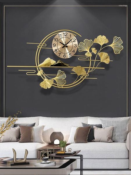Relógios de parede Relógio decorativo do relógio decorativo de luxo de luxo de luxo relógio de sofá criativo decoração de fundo