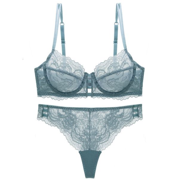 Os sutiãs definem o sutiã de renda transparente sexy e a roupa de calcinha com push up lingerie francesa sem forro b C D Cup Novo 230505