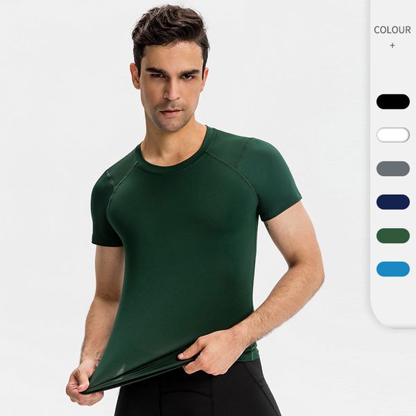 LL Outdoor Men's Sport T Shirt Mens Quick Dry Sweat-wicking Curto Top Masculino Wrokout Manga Curta 01219