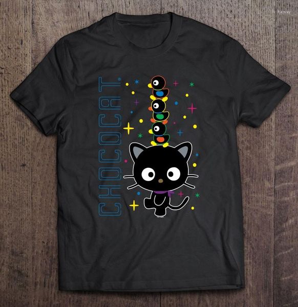 Camisetas masculinas Chococat e amigos Logo amante Camisa para homens de camisetas de camisetas masculinas