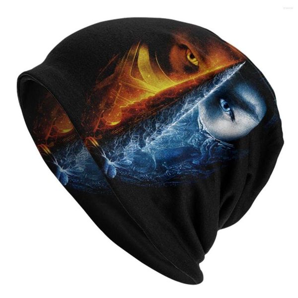 Boinas Mortal Kombat Sub Zero Scorpion Bonnet Sombreros Hip Hop Knit Hat Para Mujeres Hombres Invierno Cálido Juego de Lucha Skullies Gorros Gorros