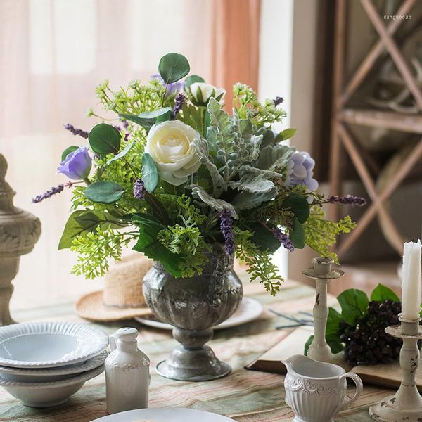 Vasi Fuhua Endless Summer Designer Floral Set Artificial Table Decoration Art