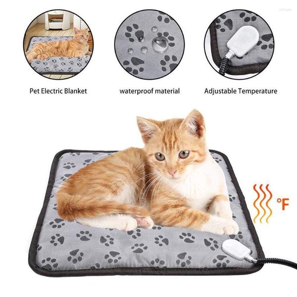 Coperte Tutti i tipi di coperta elettrica per animali domestici Impermeabile Anti-morso Temperatura regolabile e costante 110V Cuscinetto per animali domestici