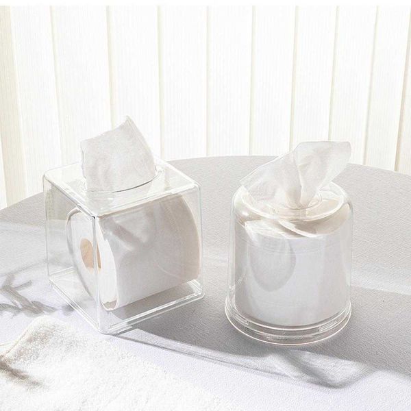 Caixas de tecidos guardanapos da caixa de lenço de lenço acrílico transparente