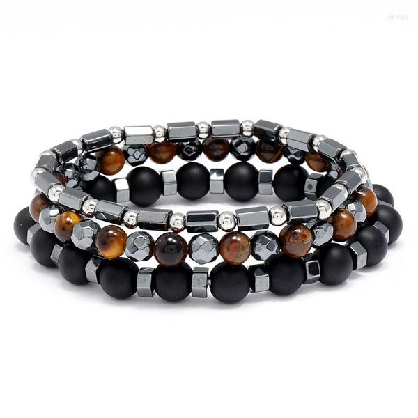 Strand 3 PCs/Set Moda Casal Tigre Eye Stone Bracelets