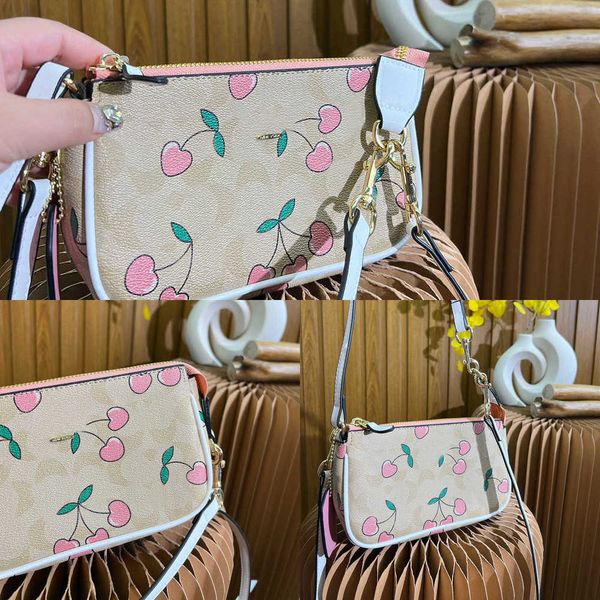 Cobag akşam çantaları omuz kahverengi el çantası kadınlar anlık görüntü tote deri altı çanta moda crossbody tasarımcılar tasarımcı çanta çantası pembe kiraz 230207