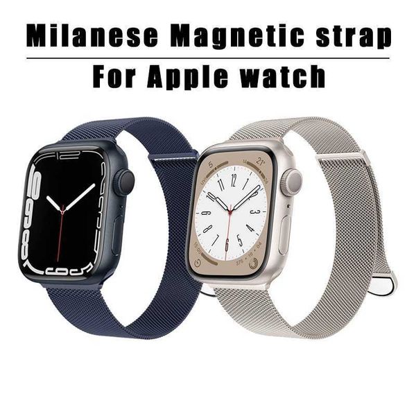 2 PCS anel de malha de aço inoxidável substituição de fivela magnética para Apple Watch Band Series Ultra SE 8 7 6 5 4 3 2 1 38mm 40mm 41mm 42mm 44mm 45mm 49mm