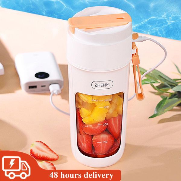 Processori Spremiagrumi elettrico Frullatore portatile Mini miscelatori di frutta Spremiagrumi wireless Estrattore d'arancia multifunzione Coppa Elettrodomestici da cucina