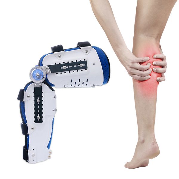 Beinmassagegeräte Grade 0 120 Grad verstellbare orthopädische Knieorthese mit Scharnier zum Schutz der Reparatur von Knöchelbandschäden 230505