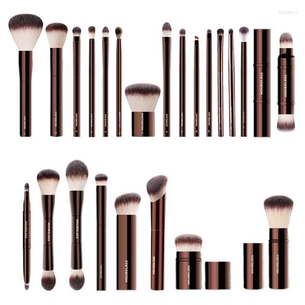 Pennelli per trucco Il set di pennelli a clessidra include fondotinta in polvere correttore fard per labbra bronzer ombretto sopracciglio eyeliner evidenziazione