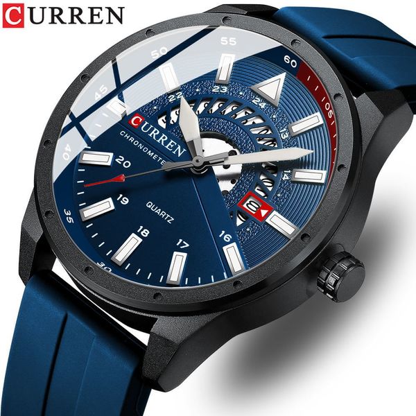 Orologi da polso CURREN Fashion Men Watch Top Brand Luxury Sport impermeabile Orologi da uomo Orologio da polso militare in silicone con data automatica 230506