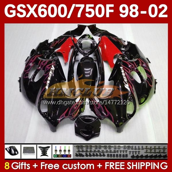 Feia para Suzuki Flames Red Katana GSXF 600 750 CC 600CC GSXF600 GSXF-750 169NO.114 GSX750F GSX600F 750CC 1998 1999 2000 2001 2002 GSXF750 GSXF-600 98 99 00 01
