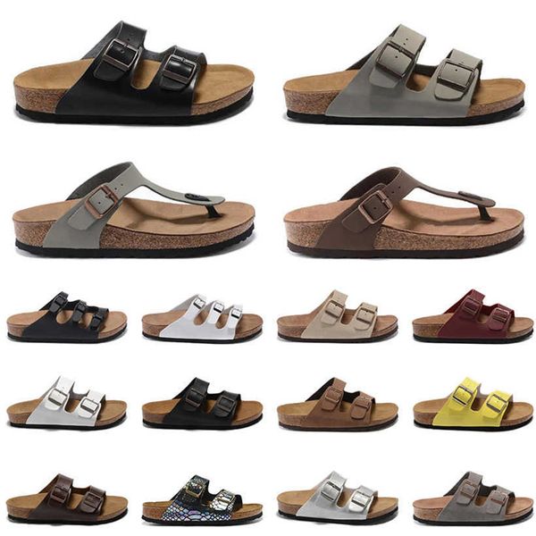 Designer-Slides, Hausschuhe, Leder, schwarz, weiß, Mayaris, Floridas, Arizonas, verkaufen Sommer-Männer, Frauen, flache Sandalen, Kork-Hausschuhe, Unisex, Strand-Slipper