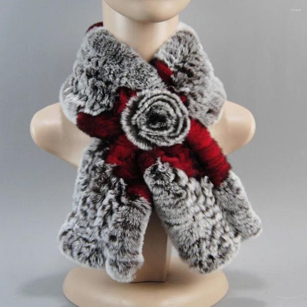 Шарфы в стиле вязаные вручную настоящий естественный rex fur scarf never winter теплый леди мягкий шеи