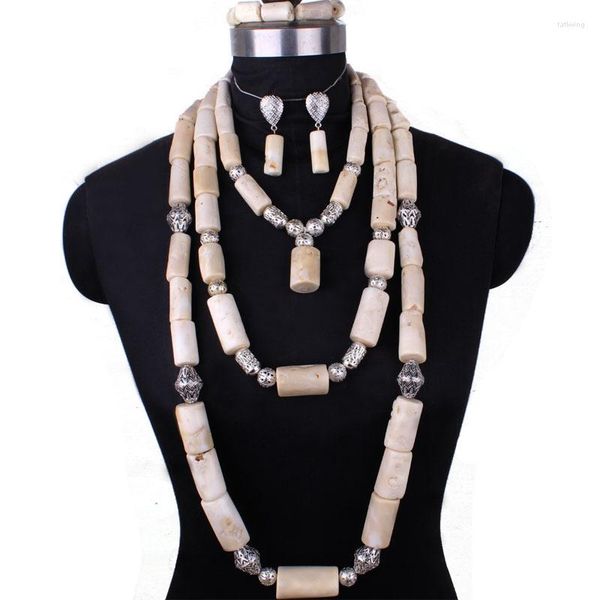 Set orecchini collana 4ujewelry per donna 44 pollici gioielli in vera perla di corallo 11-23mm gioielli di lusso 2023