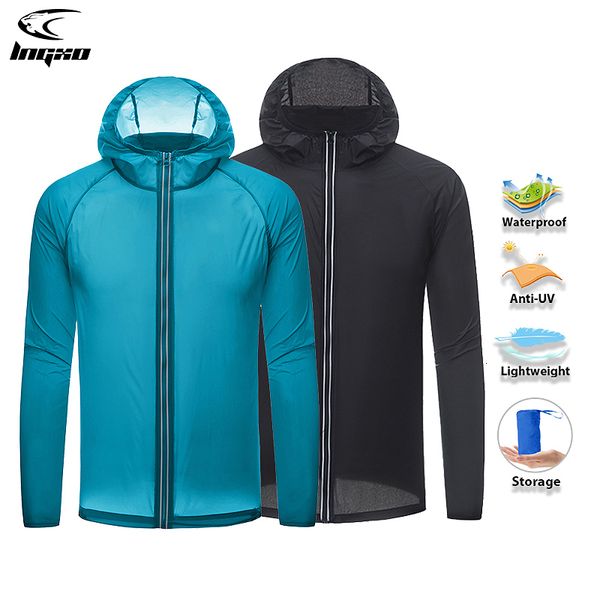 Açık Ceket Hoodies Lngxo Erkek Kadınlar Yürüyüş Su geçirmez Kamp Trekking Ceket Unisex Hızlı Kuru Yağmur Ceket Koruyucu Rüzgar Dergisi 230505