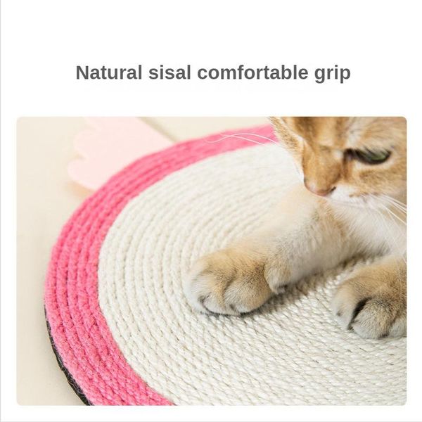 Arranhadores sisal para gatos, almofada para arranhar, casa para arranhar, lavável, para pendurar na parede, pisos de animais de estimação, acessórios em formato de desenho animado, árvore de brinquedos