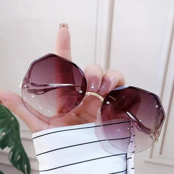 Солнцезащитные очки модные винтажные круглые женщины -дизайнерские очки солнцезащитные очки для сплавного зеркала