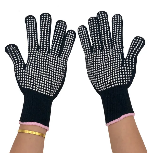 Hitzebeständiger Handschuh mit Silikonnoppen Professionelle hitzebeständige Handschuhhandschuhe für Sublimationsfrisuren, Lockenstab, Sublimationshandschuhe