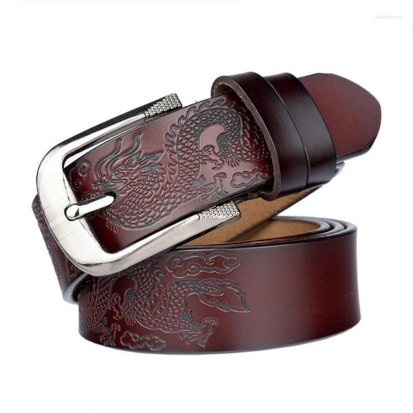 Cinture 2023 Cintura in pelle da donna di lusso Genuino Leat Pu Cinturino di alta qualità Pin Fibbia in metallo Ceinture Femme Pelle di mucca