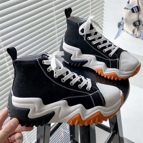 Hot Sale 2023 New Womens Canvas Sports Casual Sapatos 42 Tamanho Grande Plataforma Moda High Top Sports Sapatos femininos