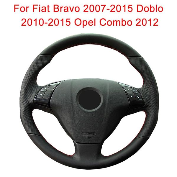 Tamas de volante Tampa de carro personalizado para Bravo Doblo Combo Grande Punto Linea Qubo Vauxhall Diy Wrapsteering Coverssteering