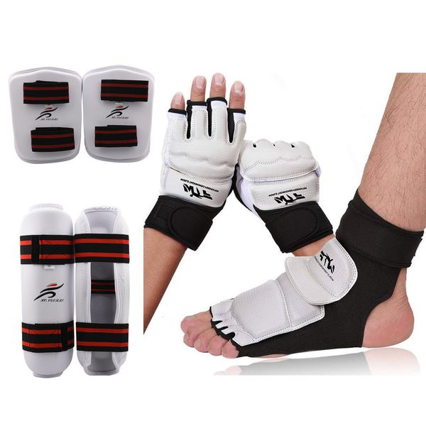 Schutzausrüstung Taekwondo Karate Handschuhe Sparring Knieschützer Set Schienbeinschutz Kampf Boxen Judo für Erwachsene Kinder Kampfsport Ausrüstung 230505