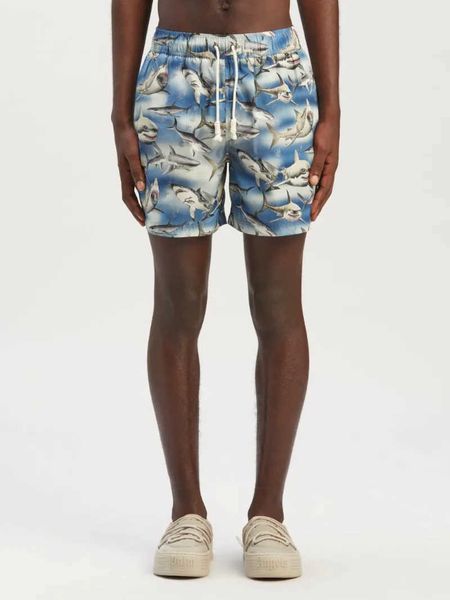 Tasarımcı Kısa Moda Gündelik Giyim Palmes Angels PA AOP Köpekbalığı Baskı Şort Gündelik Trendy Plaj Pantolonları Mayo Çiftler Joggers Plaj Fitness Spor Giyim