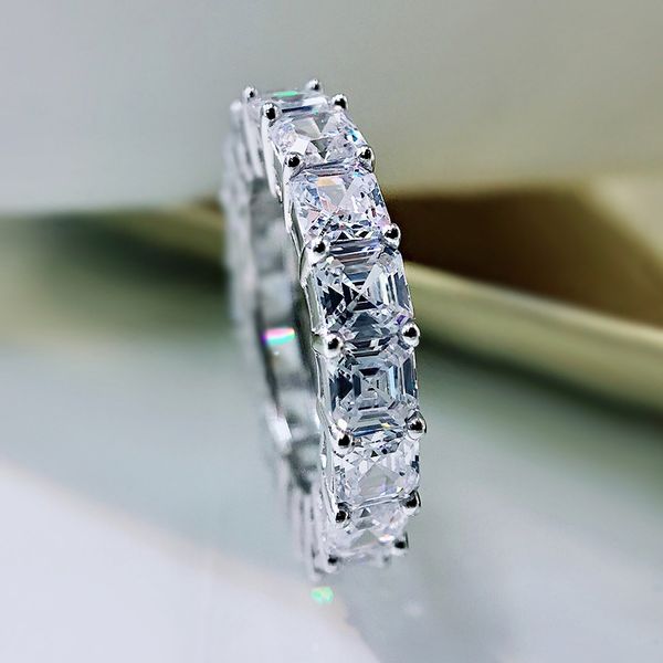 2022 Ewigkeit Moissanite Diamant Fingerring 100% Original 925 Sterling Silber Ehering Ringe für Frauen Männer Versprechen Schmuck