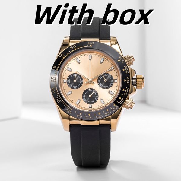 Novo relógio masculino, movimento do relógio com código de tempo VK japonês, vidro de safira de aço inoxidável, 5ATM à prova d'água, super brilhante 41mm montre de luxe